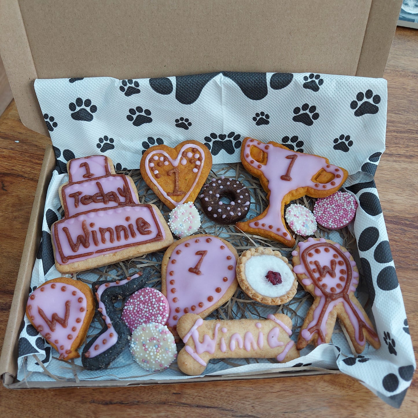 Personalised biscuit box ( these are examples )